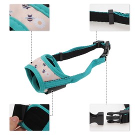 CAPASTEC Dog Muzzle Soft Dog Muzzle Breathable Muzzle for Dogs Prevention Biting Chewing Muzzle with Adjustable Strap for Small Medium Large Dogs M Green