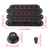Yibuy Black Pickup Cover Guitar Parts Set with 1*Volume Knob/2*Tone