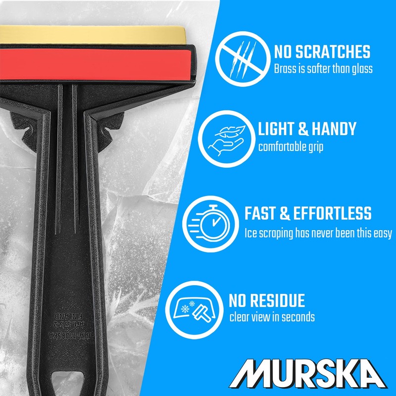 Car Ice Scraper Brass Blade - Fast, Easy & efficient