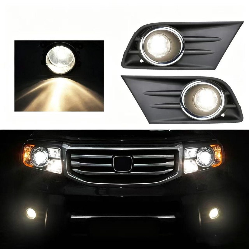 Tebayla Front Fog Light Assembly Fit For Honda Pilot 2012