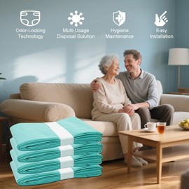 Adult Diaper Liner Refills Compatible with Janibell Akord 280 Slim Model Diaper System, Lasts Over 500 Adult Briefs Green,Pack of 4