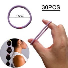 ILamourCar Pack of 30 Hair Bobbles, 4 mm Hair Bobbles without Metal, Small Elastic Hair Bands, Ponytail Holder, Hair Accessories, Hair Accessories for Girls, Men, Women, Bright Colour