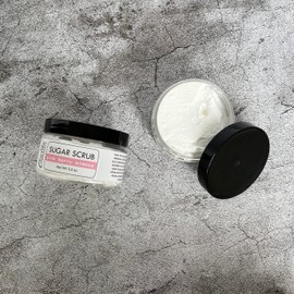 Whipped Soap and Sugar Scrub, Hand and Body Scrub, Gently Exfoliate Your Skin (Pink Berry Mimosa)
