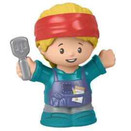Fisher-Price Little People Serve It Up Food Truck Playset - GTT73 ~ Replacement Cooking Figure ~ Blonde Hair ~ Holding Spatula