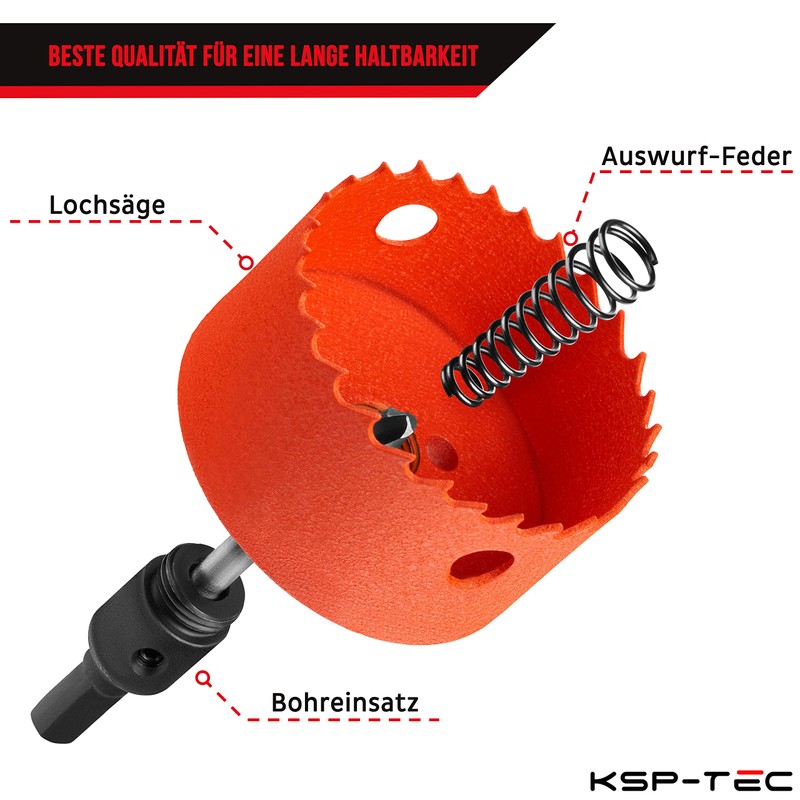 KSP-Tec - Hole Saw 80 mm - Can Drill for