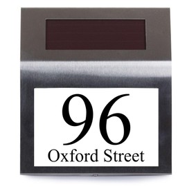 House Numbers Plaques Door Signs Street Names Solar Led Light Door Number Stainless Steel Customised