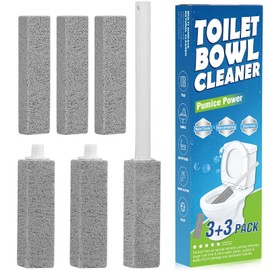 6 Packs Pumice Stone Toilet Bowl Cleaner, Pumice Stone for Cleaning, Powerfully Cleans Hard Water Rings, for Cleaning Toilets, Bathtubs, Grills, Swimming Pools, Sinks