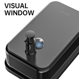 interhasa! Wall Mounted Soap Dispenser, Stainless Steel Soap Dispenser, Wall Mounted, Hygienic Easy Push Soap Dispenser, Polished Stainless Steel