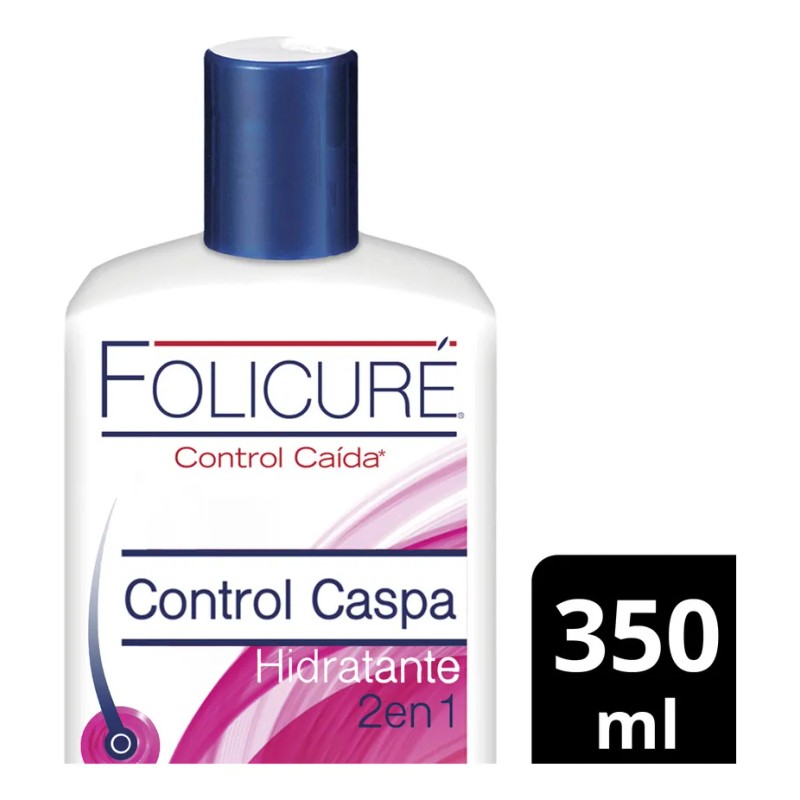 Shampoo Folicure Control Caída Y Caspa Hidratante 2 En 1