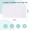 HIPHOP PANDA 10 Pack 6-Layers Muslin Burp Cloths Large -