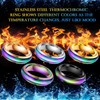 5 Pieces Stainless Steel Changing Color Mood Ring Unisex Temperature
