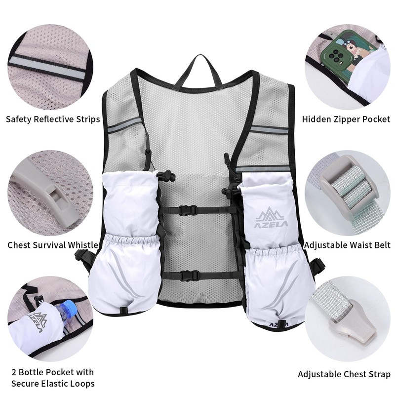 Running Vest for Women Men,Adjustable Chest Straps Running Hydration Vest,