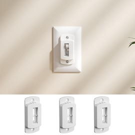 EUDMEON 3 Pack Light Switch Guard Cover,Child Proof Wall Switch Guard Baby Safety Light Switch Cover prevent from Lights Turning on/off by kids (White)