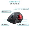 Sanwa Direct 400-MAWTB180BK Trackball Mouse, Wireless, Small, Quiet, Mac/Windows Compatible,