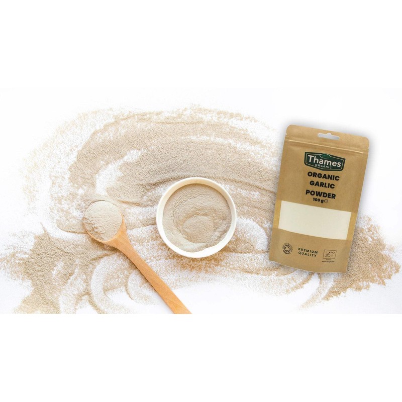 Organic Garlic Powder-Certified Organic, Non-GMO, Vegan, No Additives, No Preservatives,