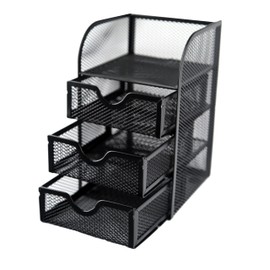 Huron Desktop Mini 3-Drawer Supplies Organizer (1/4/24/96) (4 pc)