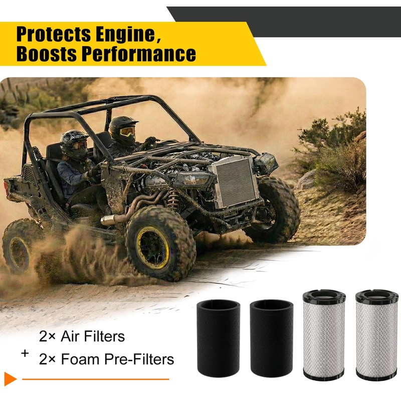 2 Pack 715900394 Air Filter Replacement for Can-Am Defender Traxter