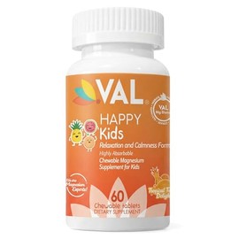 VAL Magnesio para niños | Magnesio de alta absorción para calma, relajación y concentración | Glicinato, citrato y taurato de magnesio | Con vitaminas