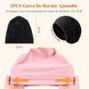 2PCS BSMKD Gorro para Dormir, Gorra Ajustable con Forro de
