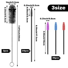 62 piezas 3 tamaños de cepillo de limpieza para comedero de colibríes, mini cepillo de tubo de nailon, set de cepillo de nailon para alimentador de colibríes, piezas de limpieza para biberones, tubos, tarros, comedero de pájaros