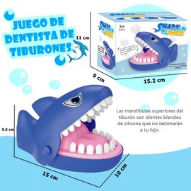Juego de Dentista de Tiburones para 4+ Años, Mordida Juego de Dedos, Lindos Juegos de Dientes de Tiburone, Divertido juguete de Dedo Morder Tiburón, Juguete Interactivo para Padres e Hijos y Fiesta