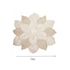 Gold Placemats Set of 6 for Dining Table 15 Inch