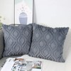 NIULAA 2er Set Plüsch Wolle Kissenbezug 45x45 Anthrazit Grau Samt