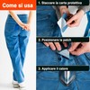 Toppe Jeans Termoadesive, 10 Pezzi, Toni Blu e Nero, Denim