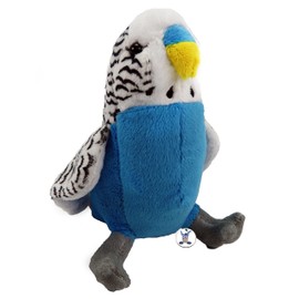 Budgies Cuddly Toy Bird Parakeet Blue White Plush Toy Dalia - Cuddly Toys *biz