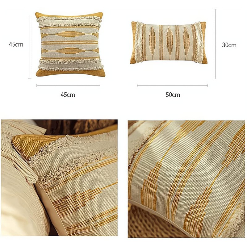 MOCOFO 45x45cm / 30x50cm 2 Pieces Decorative Boho Pillowcase Tufted