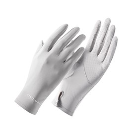 MEPOKI Women's Gloves, Summer Gloves, UV Protection Gloves, Cool Touch Gloves, Right Hand 2 Fingers for Easy Detailing, UV Gloves, Good Texture, Breathable, Sun Protection, Anti-slip, Bicycle,