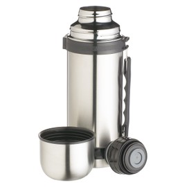 MasterClass Stainless Steel Vacuum Flask with Handle, 750 ml (1.25 Pints), Silver