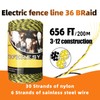 YCFERESY Upgraded Electric Fence Poly Wire 656 Feet 200 Meters