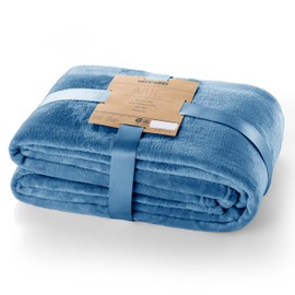 DecoKing Cuddly Microfiber Blanket Bedspread Fleece Faux Fur Blanket Fluffy and Soft Microfiber Blanket