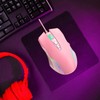 Wired Mouse Pink Ergonomic Design RGB Backlit Motion Detection 5.9ft