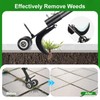ETICSIPA Crack Weeder Tool with Wheels 5.5FT Metal Crevice Weeding