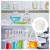 sourcing map 2Pcs Solid Rubber Stoppers, White 10# Tapered Lab