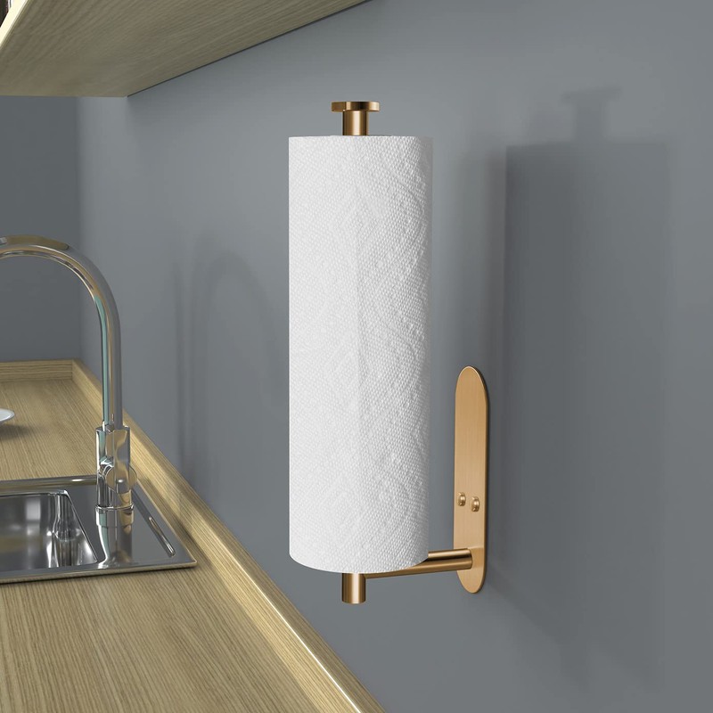 VAEHOLD Self Adhesive Paper Towel Holder Under Cabinet Mount, Wall