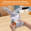 MILEGI Breathing Stuffed Animal, Soothe Snuggle Bunny Plush, Sleep Buddy