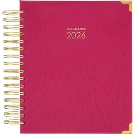 AT-A-GLANCE 2026 Planner, Daily & Monthly, 7" x 8.75", Medium, Hardcover, Harmony, Berry (6099-806-59-26)