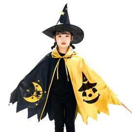 RidrificM8 2024 Halloween Decoration, Halloween Cosplay, Witch, Children, Costume, Star, Wizard, Cloak Set, Costume, Outfit, Cosplay, Halloween, Stage Costume, Cute, Popular, Full of Atmosphere,