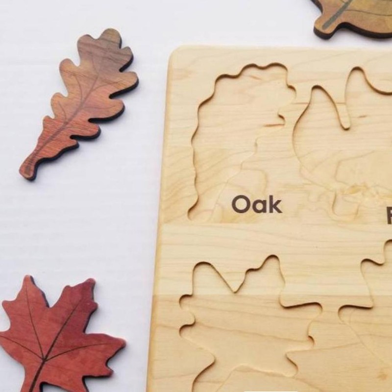 Leaf Wooden Jigsaw Puzzles Leaf Puzzle Educational Learning Toys for