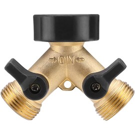 Namvo 2-Way Brass Tap Garden Hose Splitter Y Valve Hose Connector Y Splitter Two Way Hose Connector Splitter