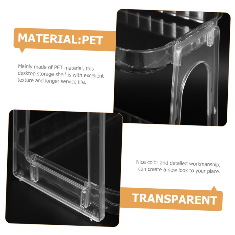 NOLITOY Bathroom Countertop Shelf Transparent Storage Organizer for Cosmetics Toiletries