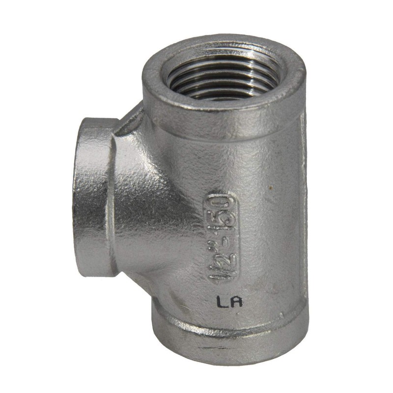Cast Tee with 3x Female Thread NPT 1/8 Inch Female