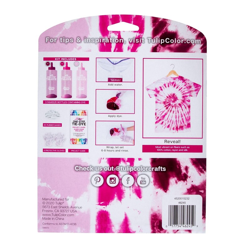 Tulip One-Step Tie-Dye 3-Color Kit Cherry Blossom