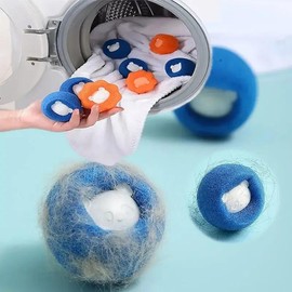 Chemical-Free Balls for Pet Hair Removal  Laundry Lightweight Remover Accessories - Color: Orange