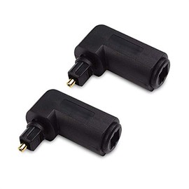 Cable Matters 2-Pack Right Angle Toslink Adapter (Toslink Extension) Male to Female