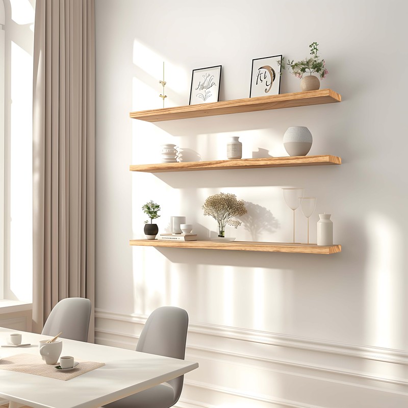 GXYAWPJ 36 Inch Floating Shelves for Wall Rustic Light Wood