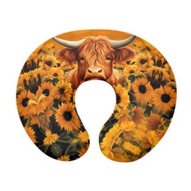 HUIACONG Highland Cow Breastfeeding Pillow Cover Sunflower Baby Nursing Pillow Cover Infant Removable Newborn Nursing Pillowcase for Girls Boys